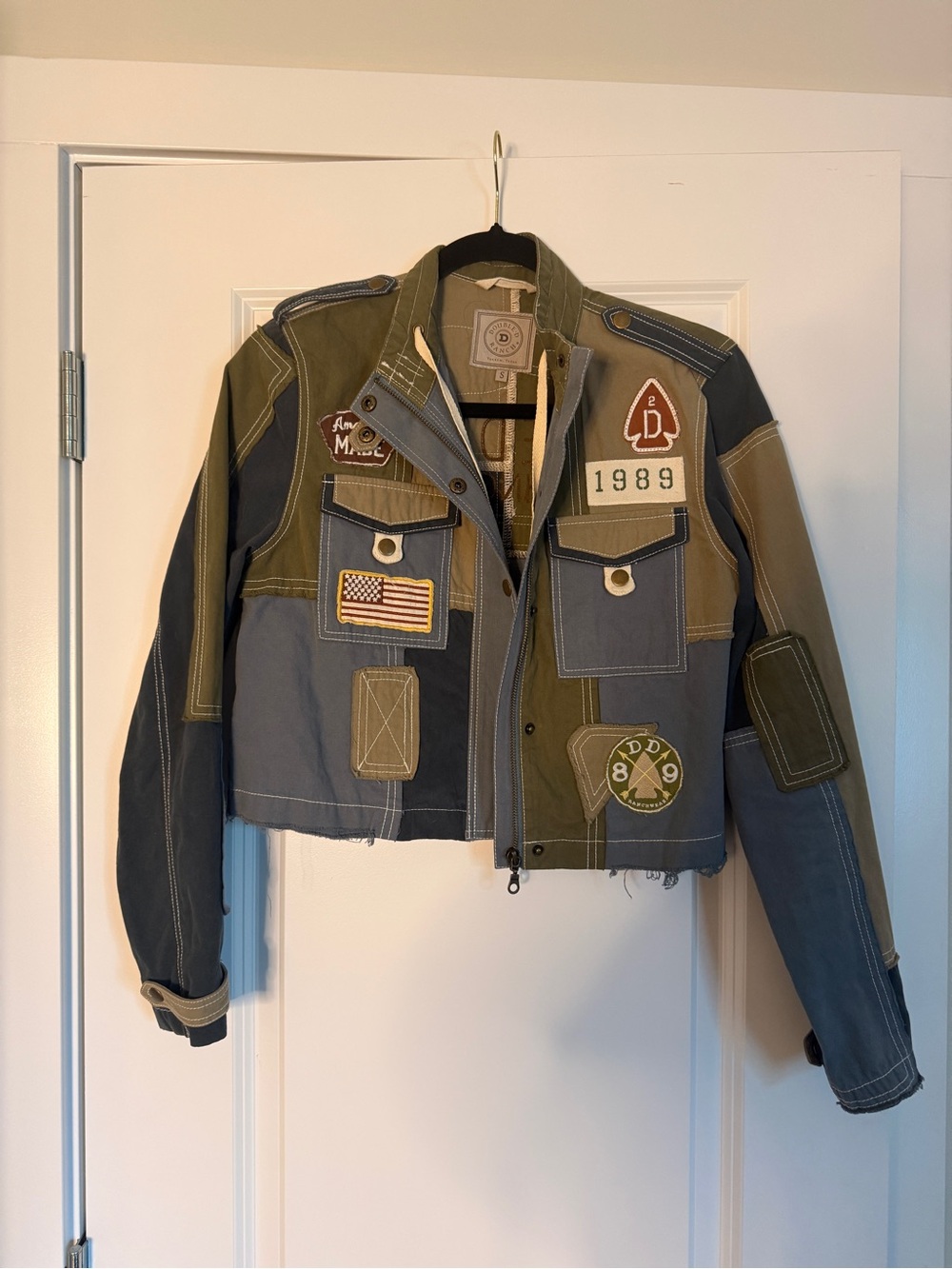 Double D Ranch Patchwork Cropped Jacket - Size Small - Picture 2 of 7